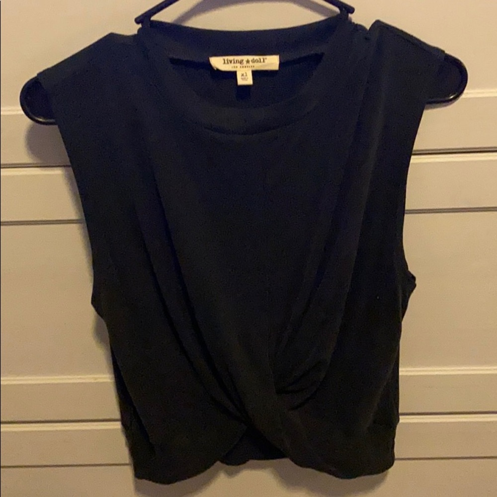 Dark grey crop top